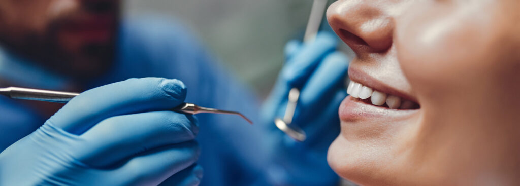 Woman in dental clinic